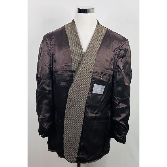 Talbots Mens 46R Sport Coat 100% Wool Gold Knit Three Button Fully Lined Formal - Picture 7 of 8